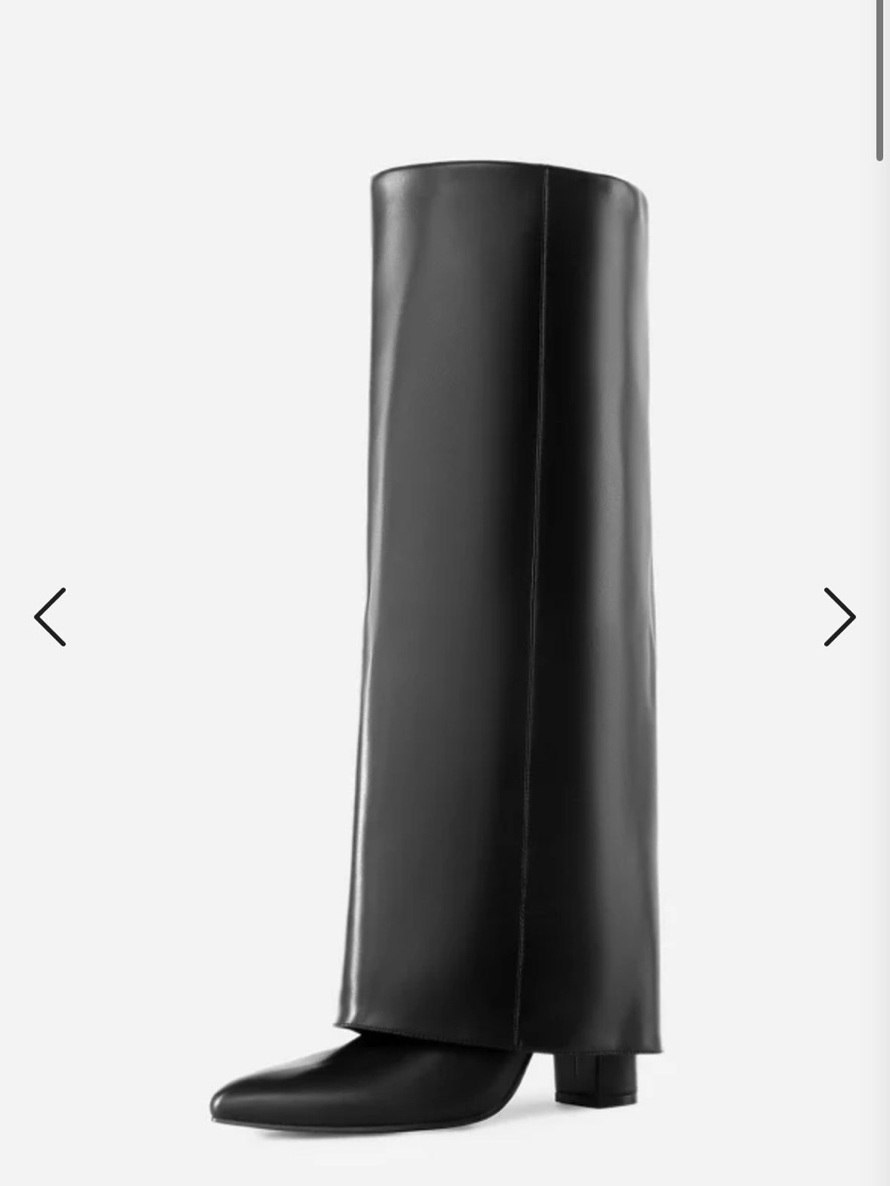 JustFab Black Knee-High Block Heel Boots